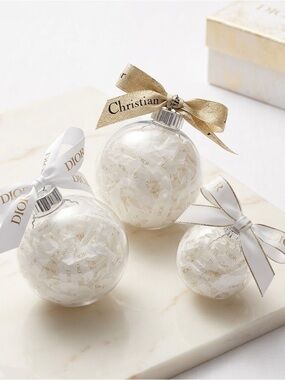 Dior Festive Ornament - Gold and White - Set of 14